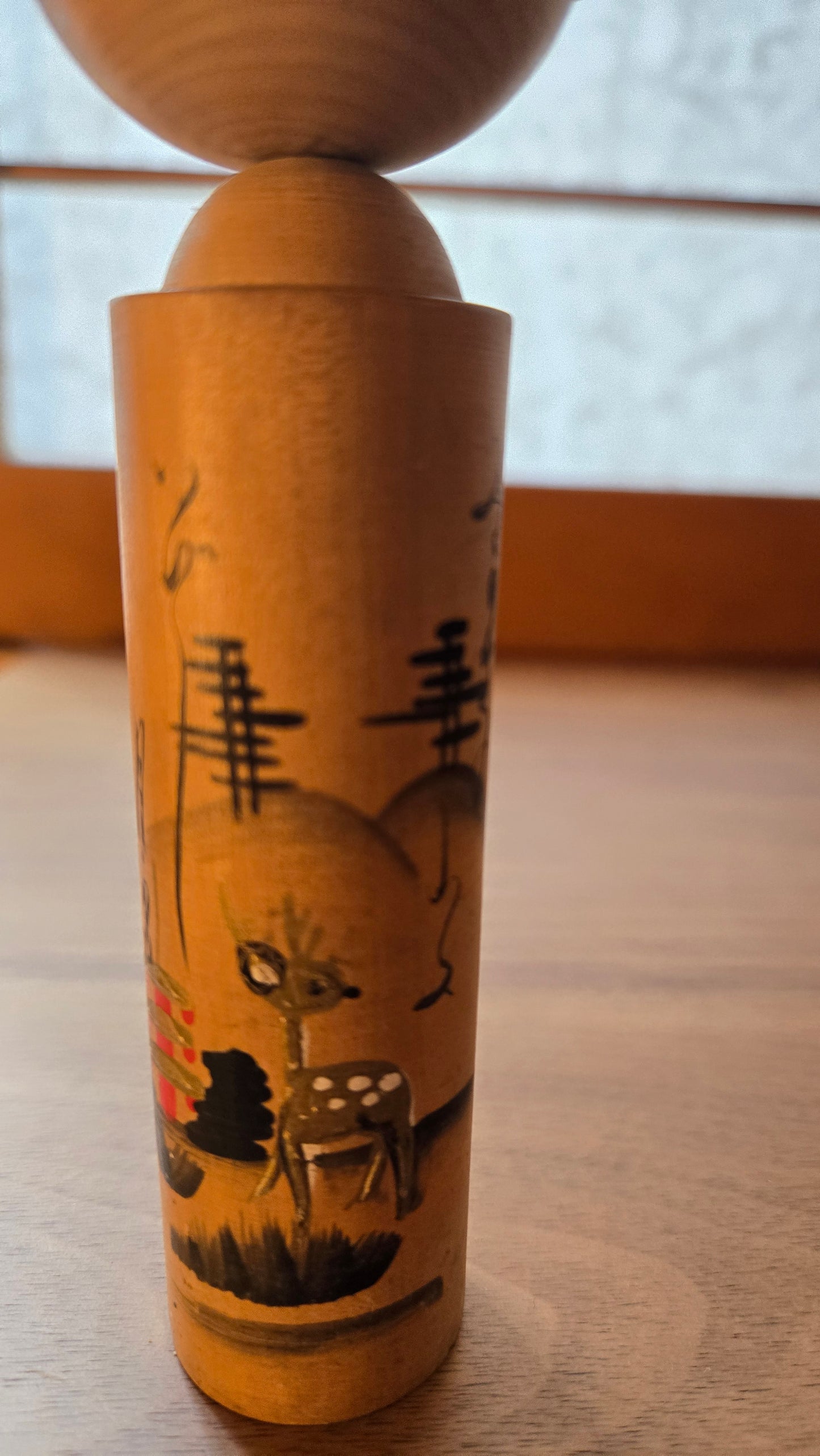 🪆🦌 Kokeshi japonaise vintage — "Le shika de Nara" 奈良