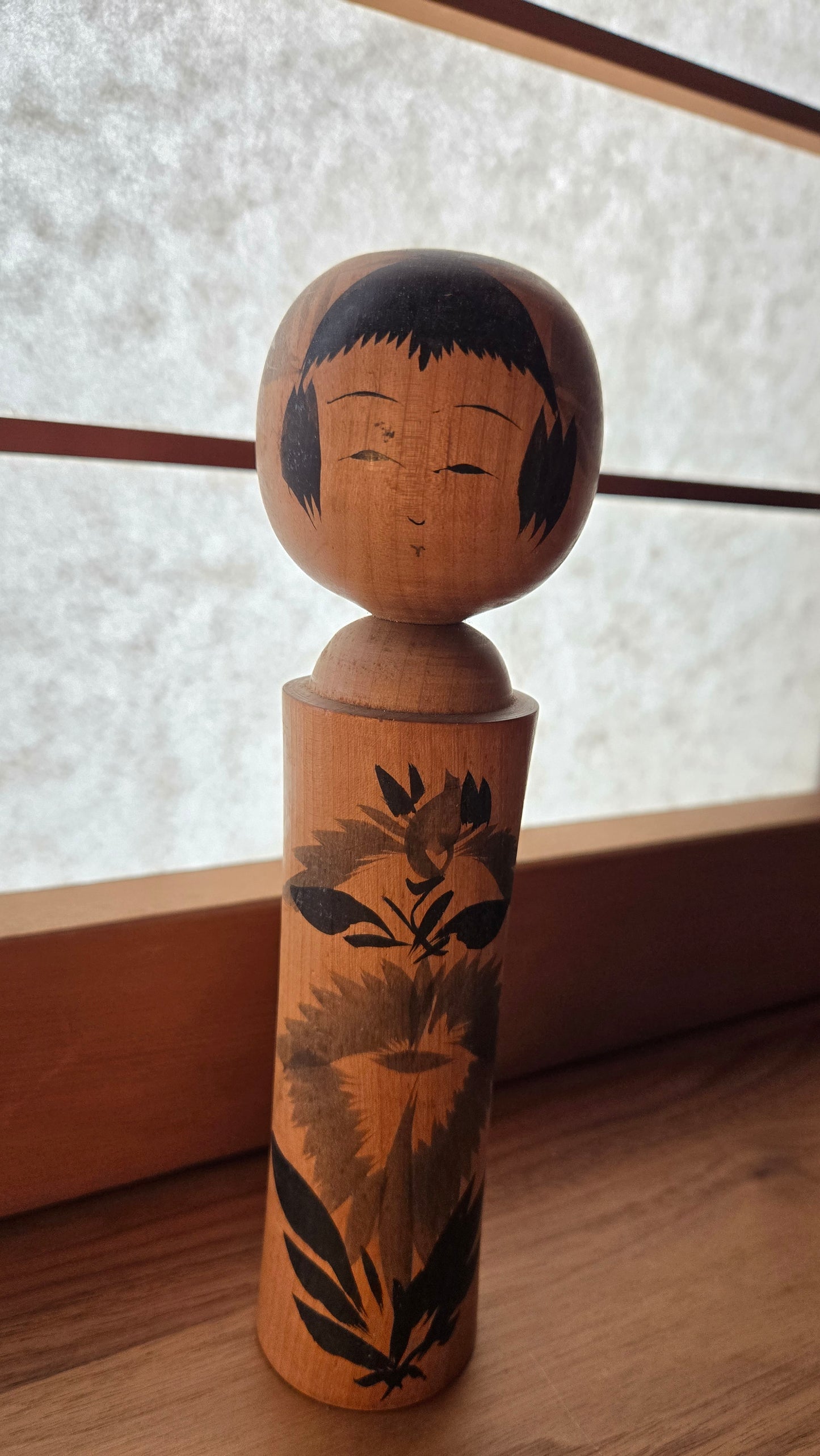 🪆🖤 Kokeshi Naruko – noire - 24 cm 🖤🪆