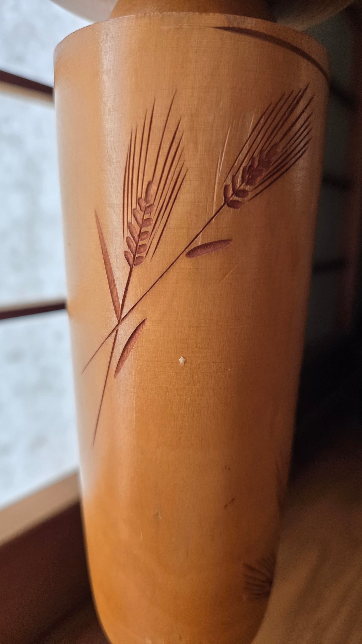 🌾 Kokeshi Sōsaku — "L'Esprit du Blé" — Kishi Sadao — 37 cm