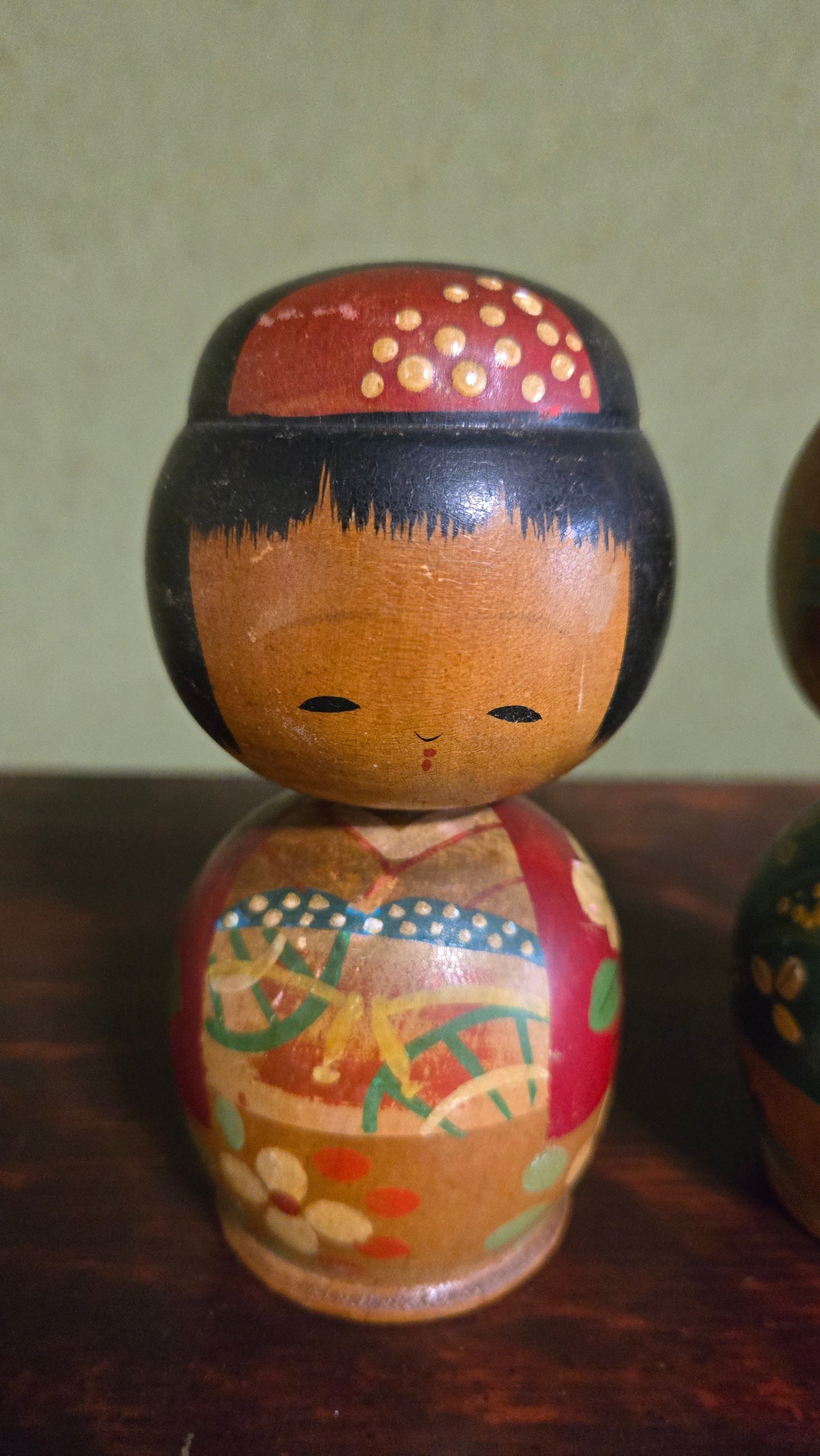 🪆 Couple de kokeshi vintage — style sōsaku — 12 cm🪆 Couple de kokeshi vintage — style sōsaku — 12 cm