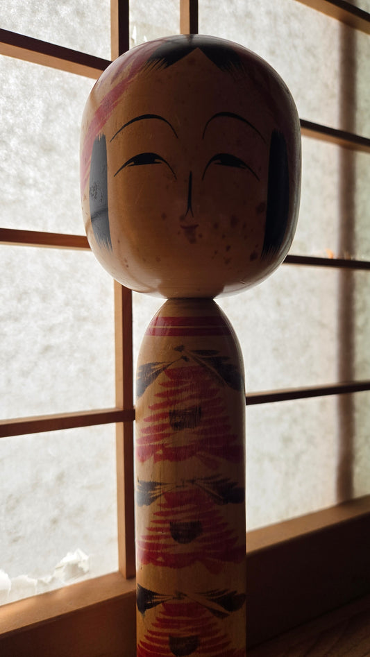 🎎 Kokeshi traditionnelle peinte, 30 cm