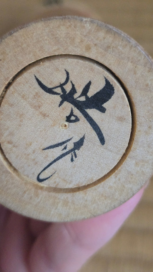 🎎 Kokeshi traditionnelle de Naruko — Motif floral — Pièce artisanale japonaise