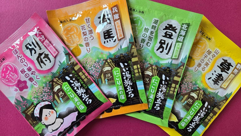 Lot de 4 sels de baîn Onsen printemps
