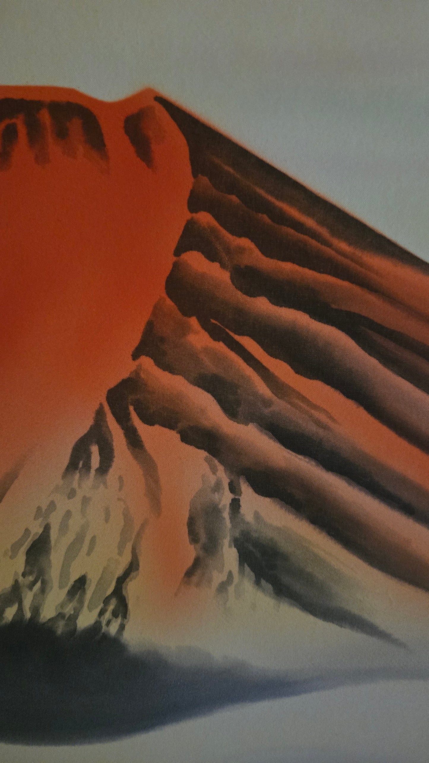 🗻 赤富士 – Kakejiku japonais du Mont Fuji rouge par Takeuchi Shōfū