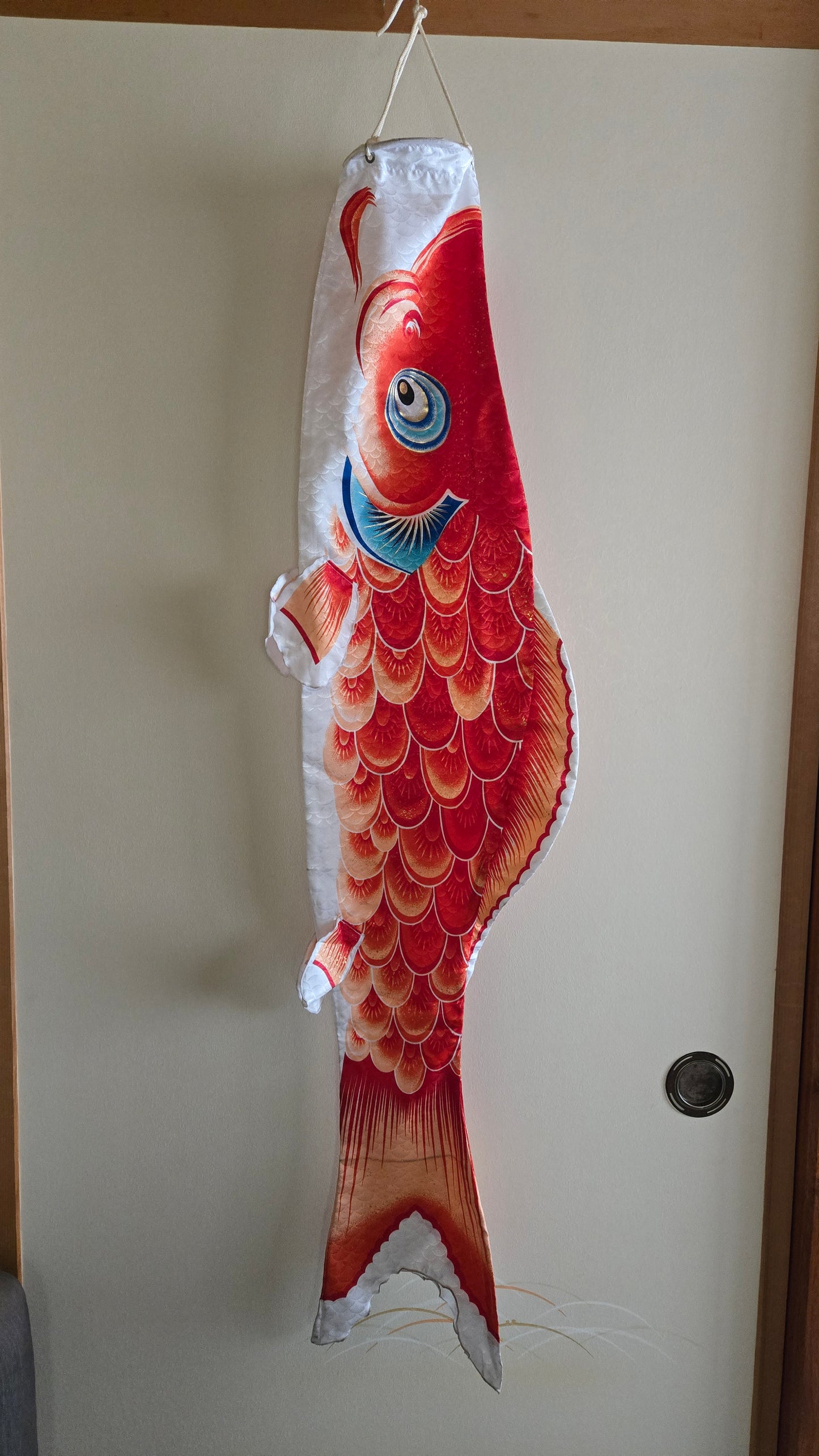 🎏 Grande Carpe Koi en Tissu – Koinobori Traditionnel pour Kodomo no Hi (1m20)
