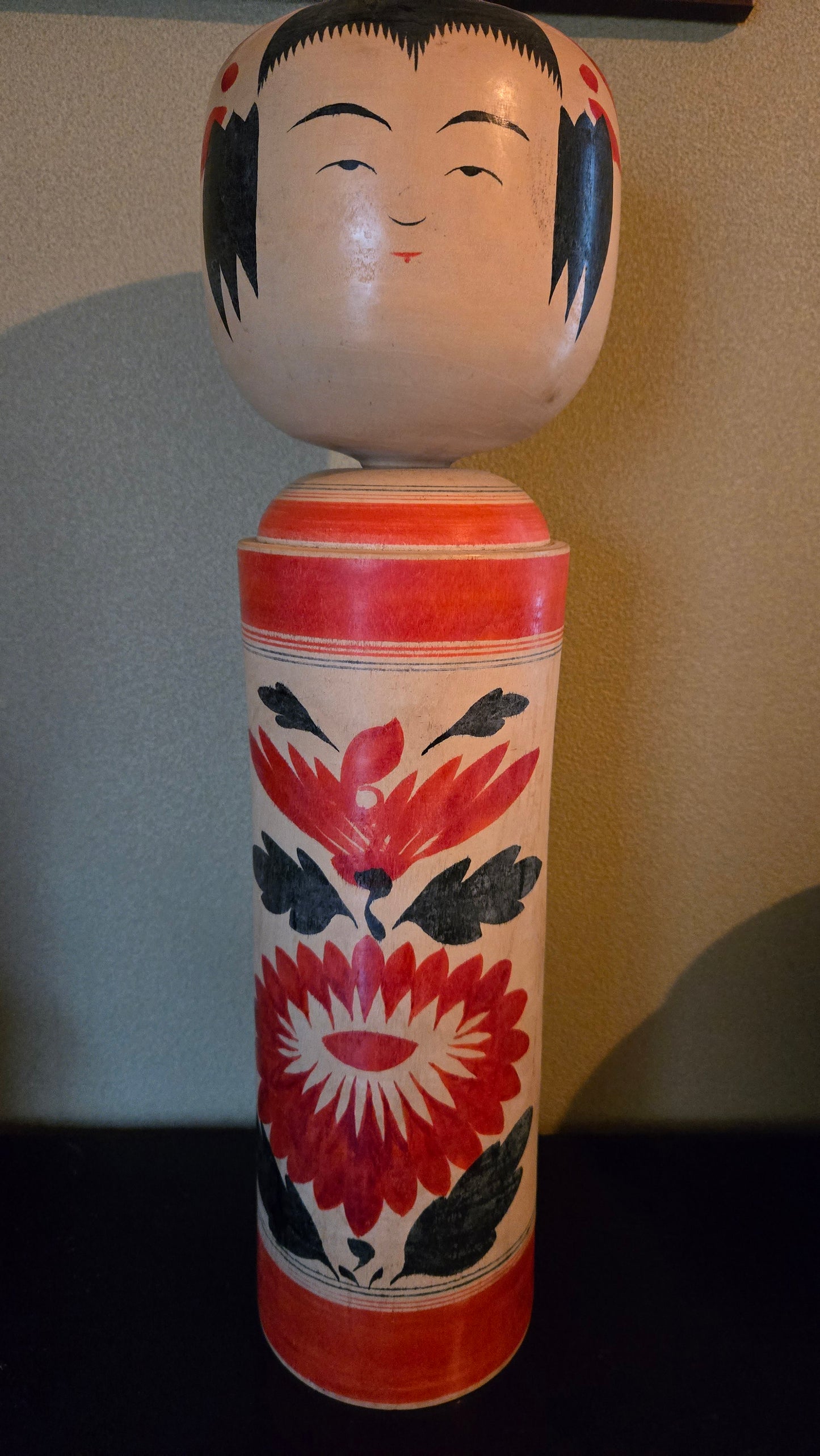 🎎 Kokeshi traditionnelle Naruko – « Beiju » 88 ans – Shōwa (vers 1965)