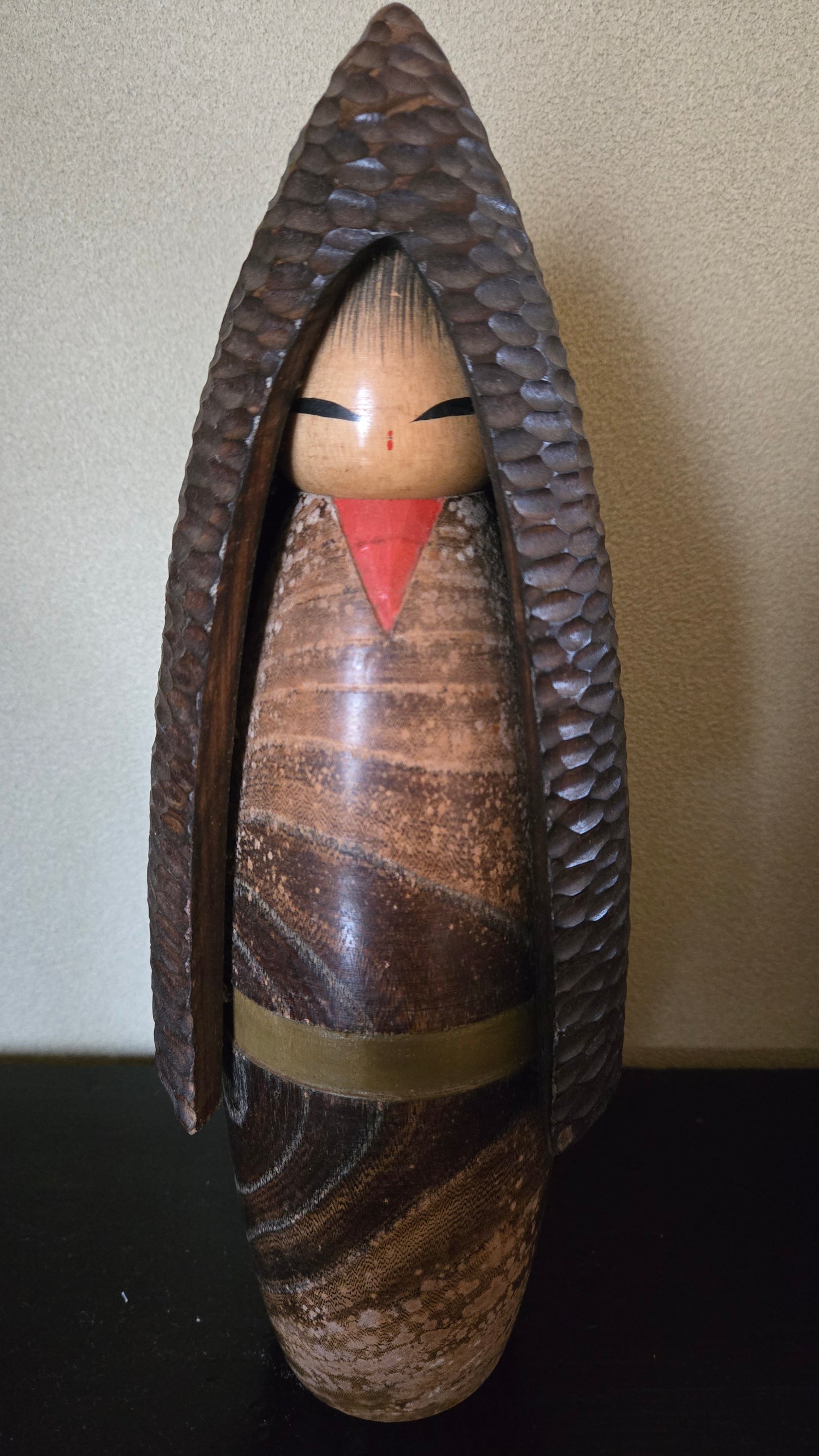 🎎 Kokeshi créative “Fuyu no Shōjo” (冬の少女) – Shidō Shōzan (1932–1995)