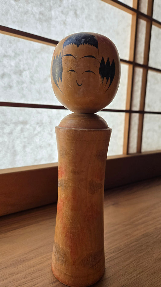 🎎 Kokeshi traditionnelle Naruko – rouge 🌸 24 cm