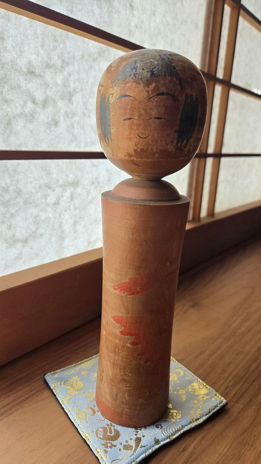 Kokeshi Traditionnelle Naruko Vintage | Art Populaire Japonais Signé | Décoration Wabi-Sabi