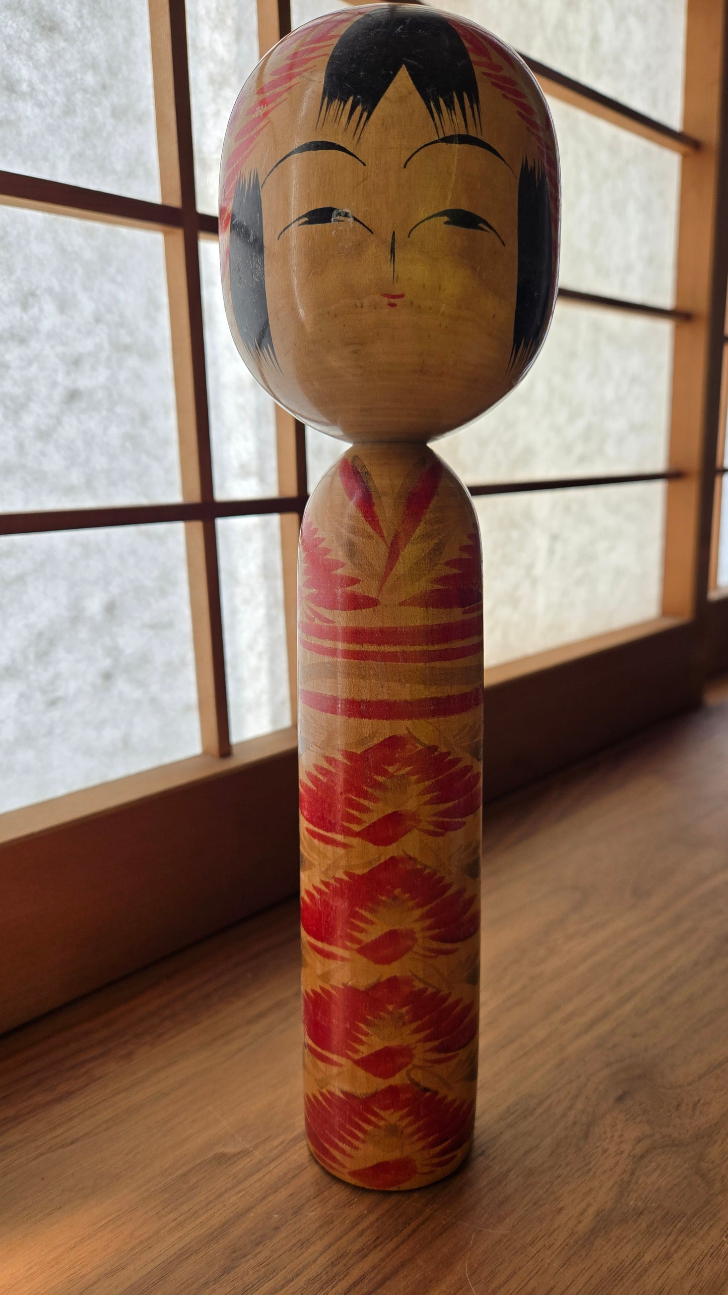 🪆🌸 Kokeshi japonaise vintage — "Kimono de Kiku" 菊