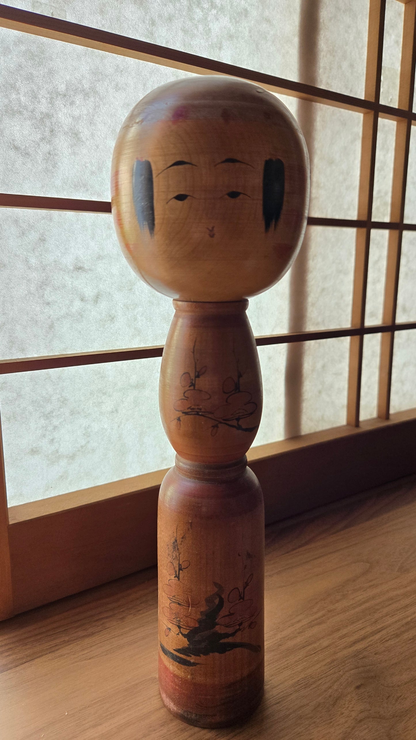 🪆🌺 Kokeshi japonaise vintage — "Prunier" 梅