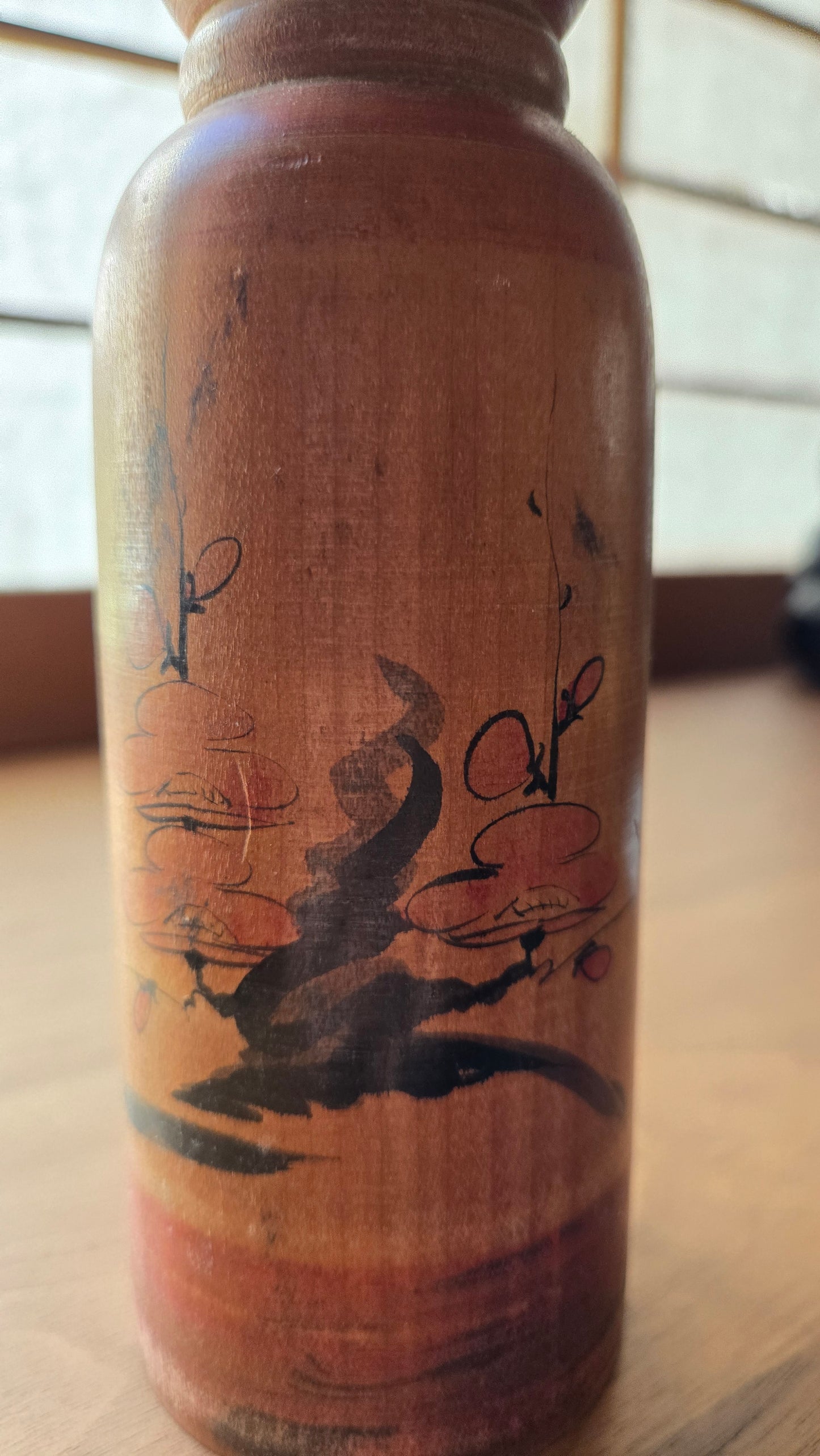🪆🌺 Kokeshi japonaise vintage — "Prunier" 梅
