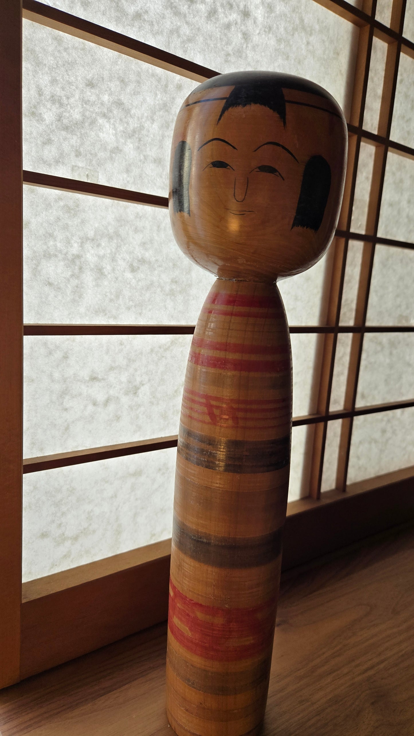 🪆🌸 Grande Kokeshi japonaise vintage — "L'Âme de Tsugaru" 津軽