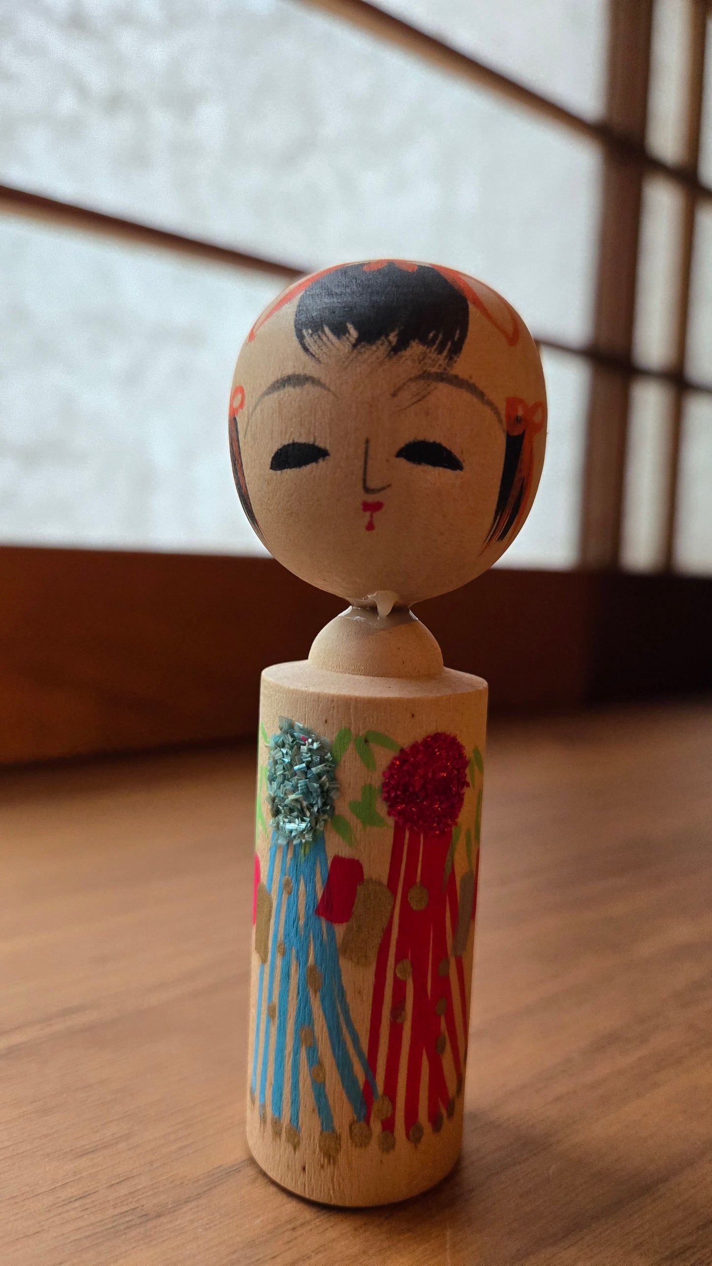 🪆 Mini Kokeshi japonaise vintage — Sosaku Tanabata