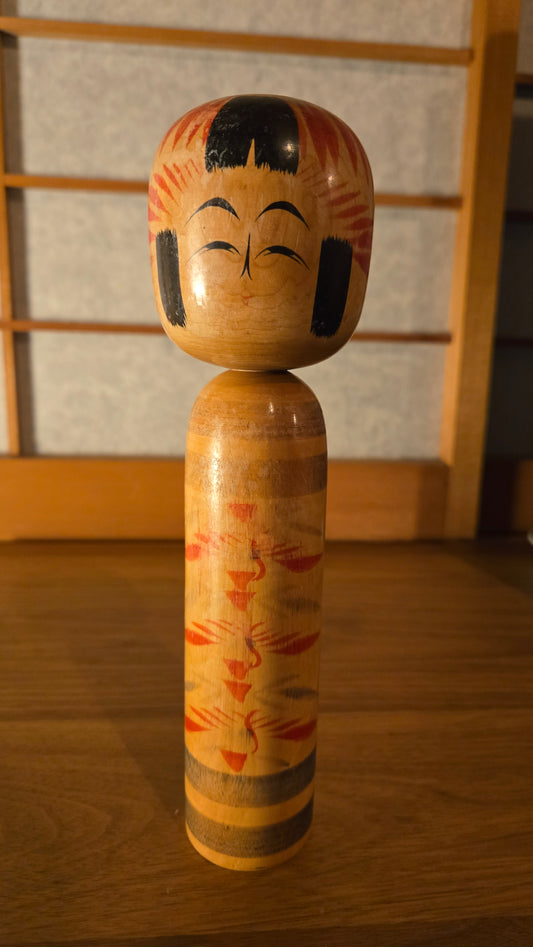 🪆 Kokeshi japonaise vintage — Style Tsugaru