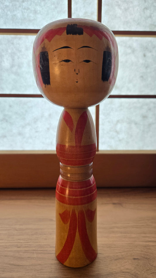 Kokeshi traditionnelle Yajirō vintage – 24 cm