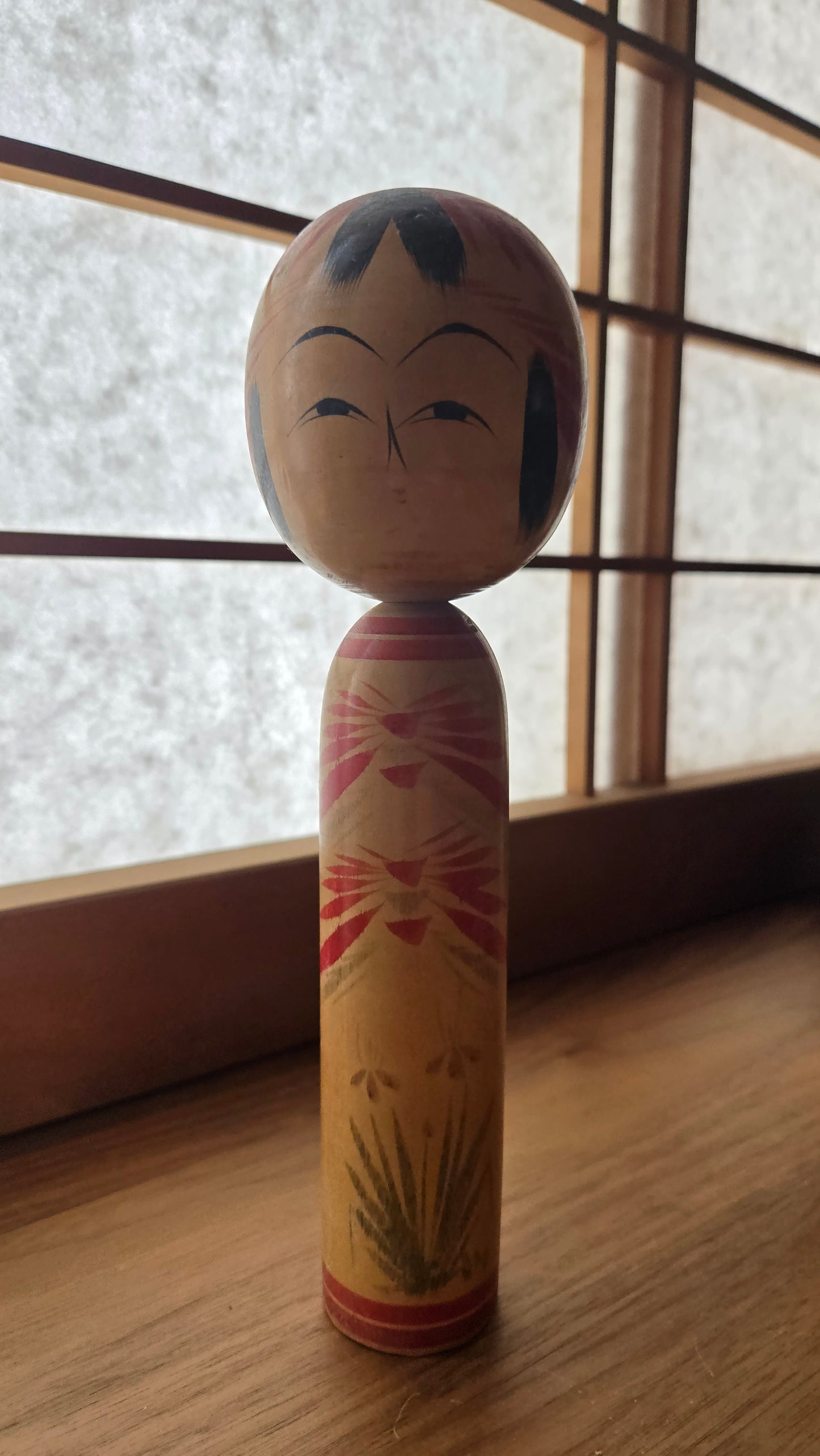 🪵 Kokeshi traditionnelle — Signée 三代 野々 (Sandai Nono, 3ème génération) | H 24 cm