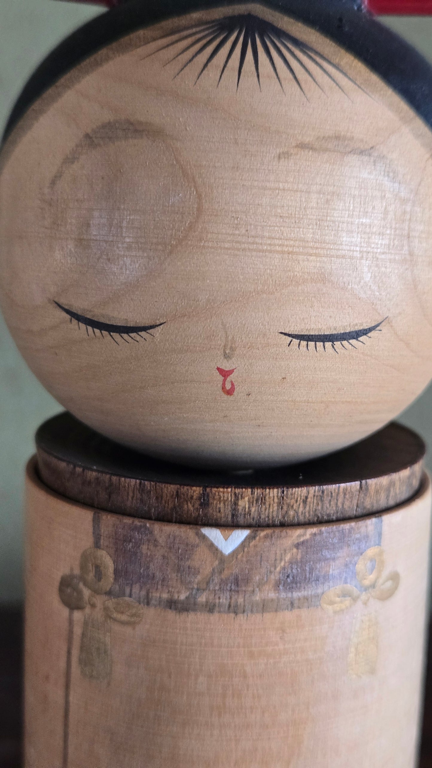 🎍 Kokeshi Sōsaku « Hatsugeshiki » — Premier paysage de l'année | 19 cm