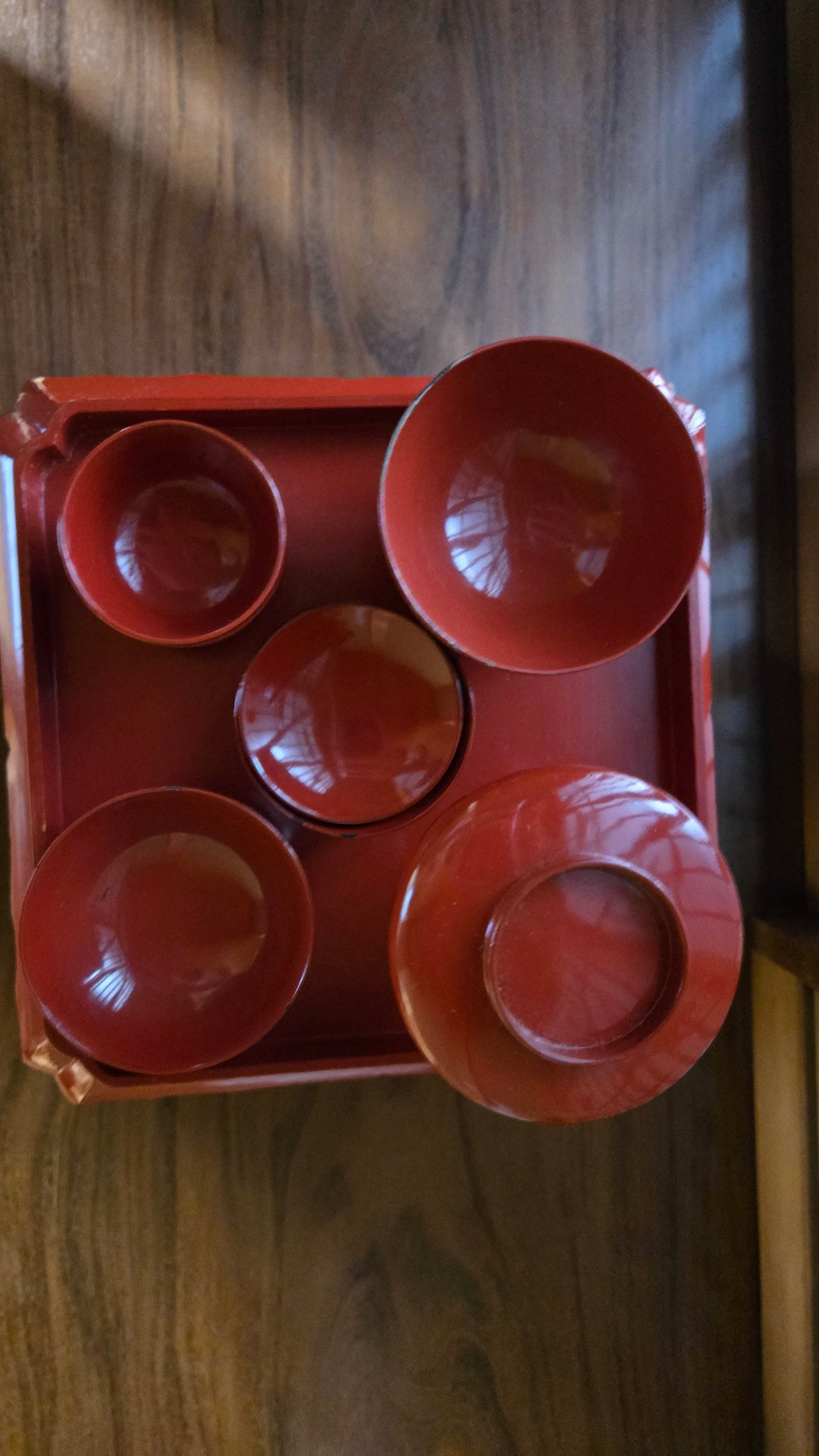 🏮 Service de repas cérémoniel japonais — O-zen laqué vermillon | Bois & laque shu-urushi
