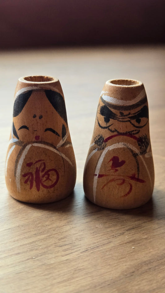 🪆🪆 Paire de corps de kokeshi —  福