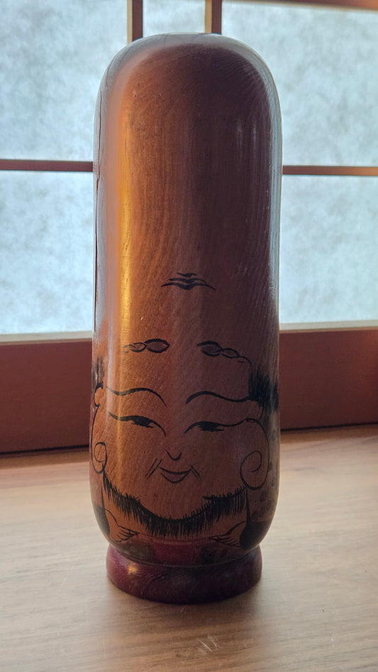 🎎 Sculpture en bois représentant un Sage de la Longévité (Fukurokuju ou Jurōjin), 20 cm