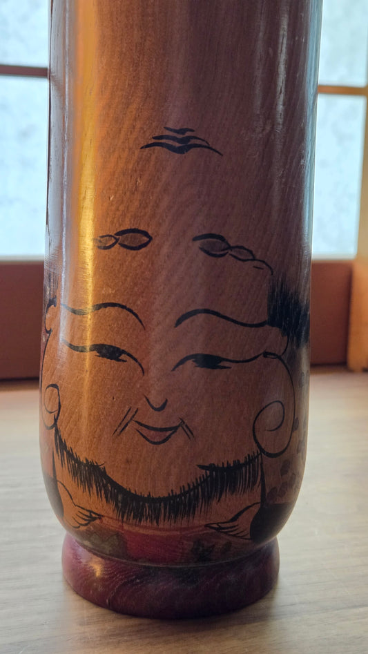 🎎 Sculpture en bois représentant un Sage de la Longévité (Fukurokuju ou Jurōjin), 20 cm