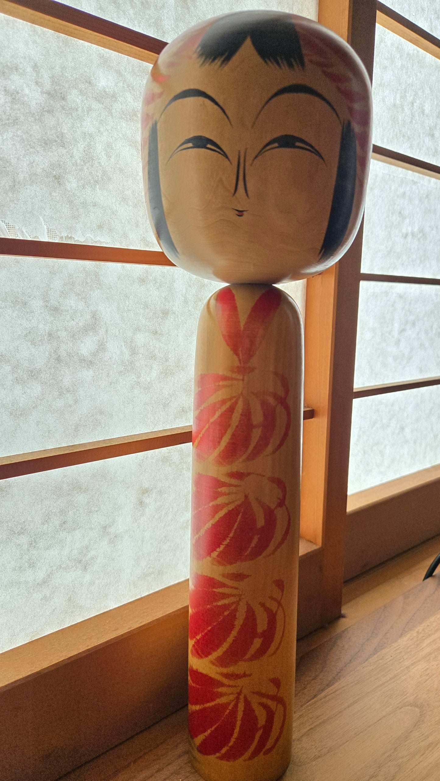 Grande kokeshi vintage 🏌️ — inscription commémorative de club de golf japonais