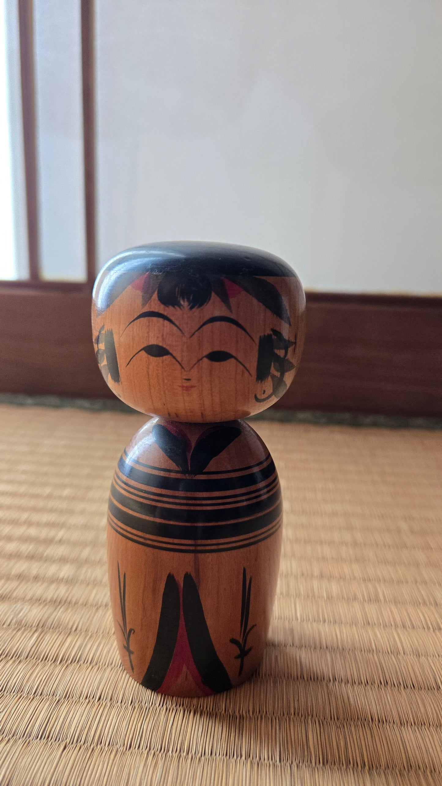 🎎 Kokeshi traditionnelle miniature, visage peint
