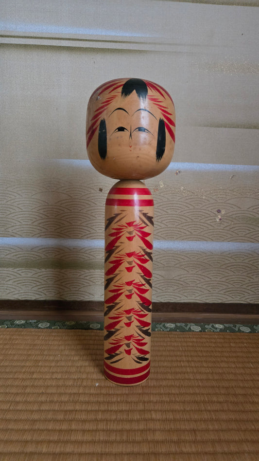 🎎 Kokeshi vintage style Tōgatta, inscrite et datée — cadeau commémoratif, Japon 1982