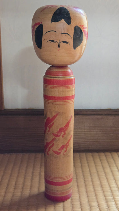 🎎 Kokeshi traditionnelle Tsuchiyu — Japon, XXe siècle