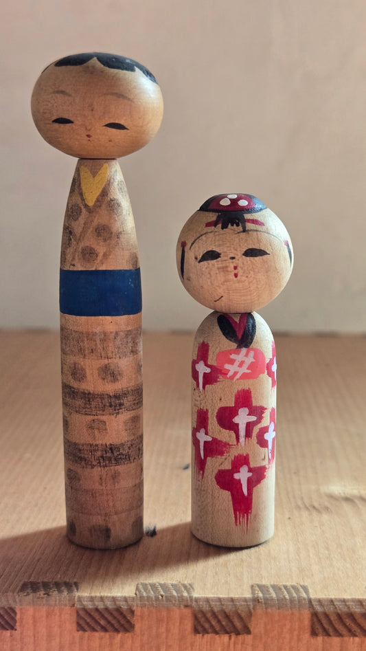 🎎 Duo de kokeshi vintage