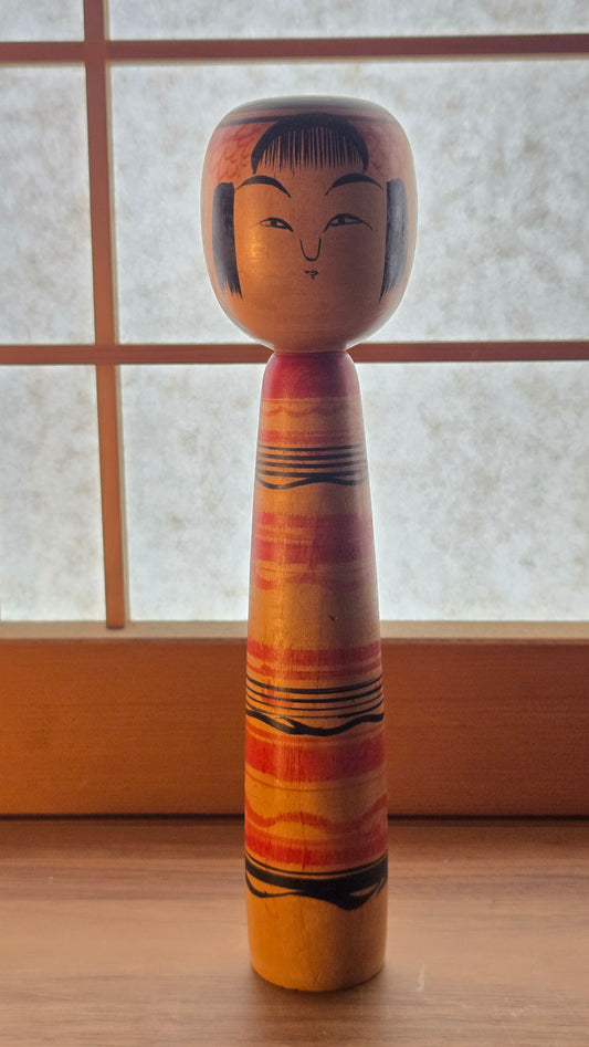 🎎 Kokeshi traditionnelle signée, style Naruko