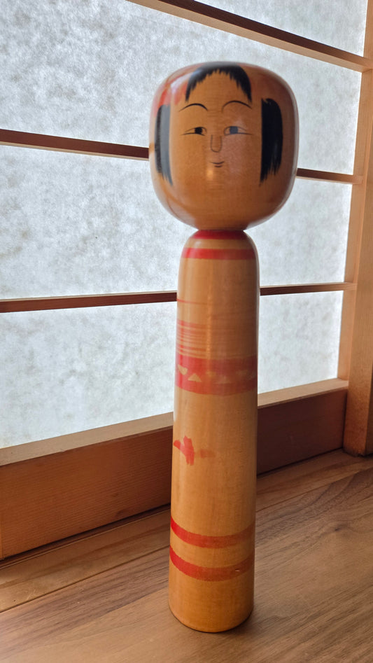 🎎 Kokeshi traditionnelle signée, 30 cm