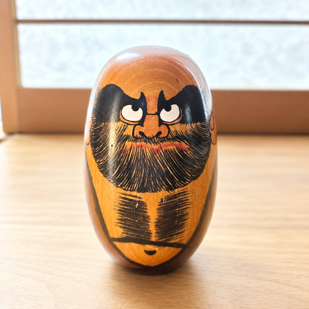 🪆 Kokeshi daruma en bois laqué – souvenir du temple Zuiganji (瑞巌寺)