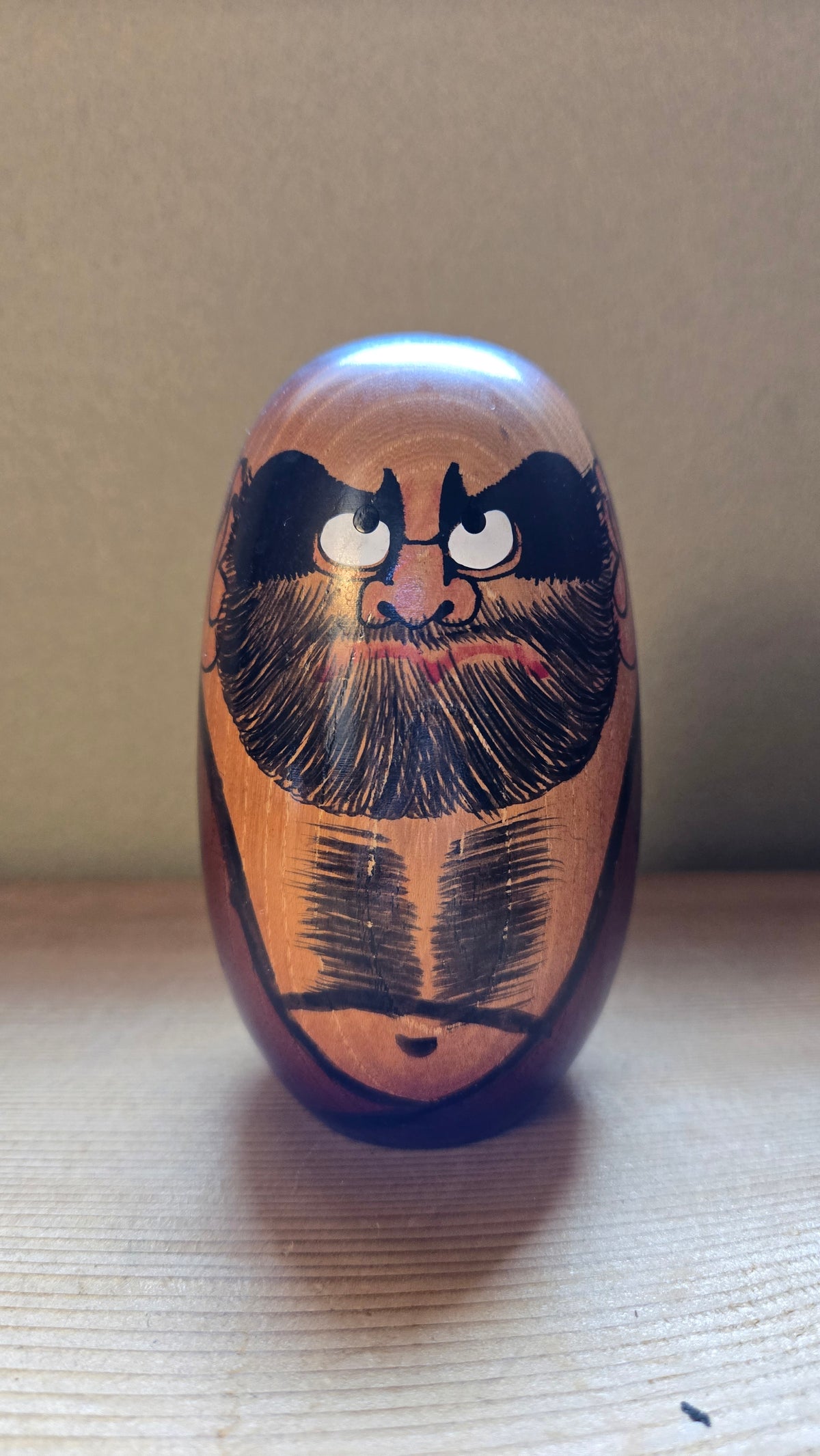 🪆 Kokeshi daruma en bois laqué – souvenir du temple Zuiganji (瑞巌寺)