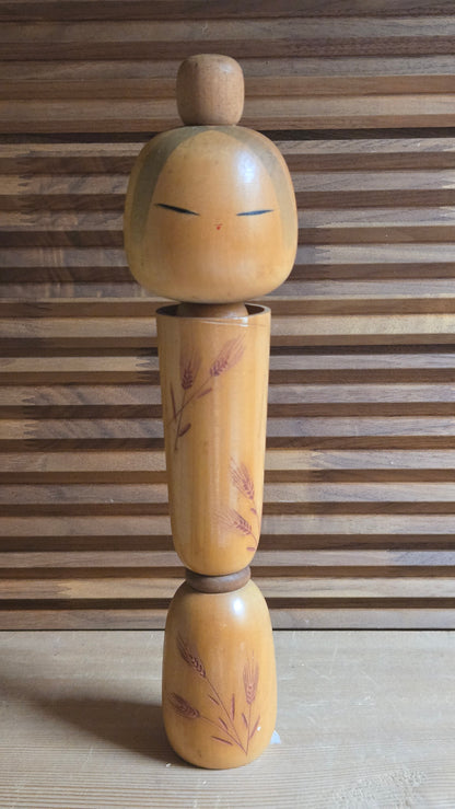 🎎 Kokeshi sōsaku Esprit du blé signée Kishi Sadao