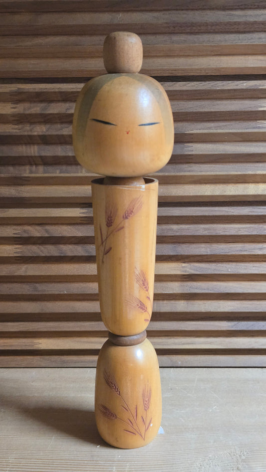 🎎 Kokeshi sōsaku Esprit du blé signée Kishi Sadao
