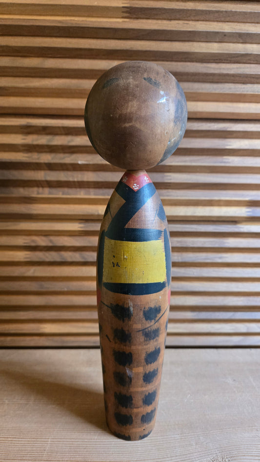 🎎 Kokeshi vintage de 33 cm – grande kokeshi peinte à la main