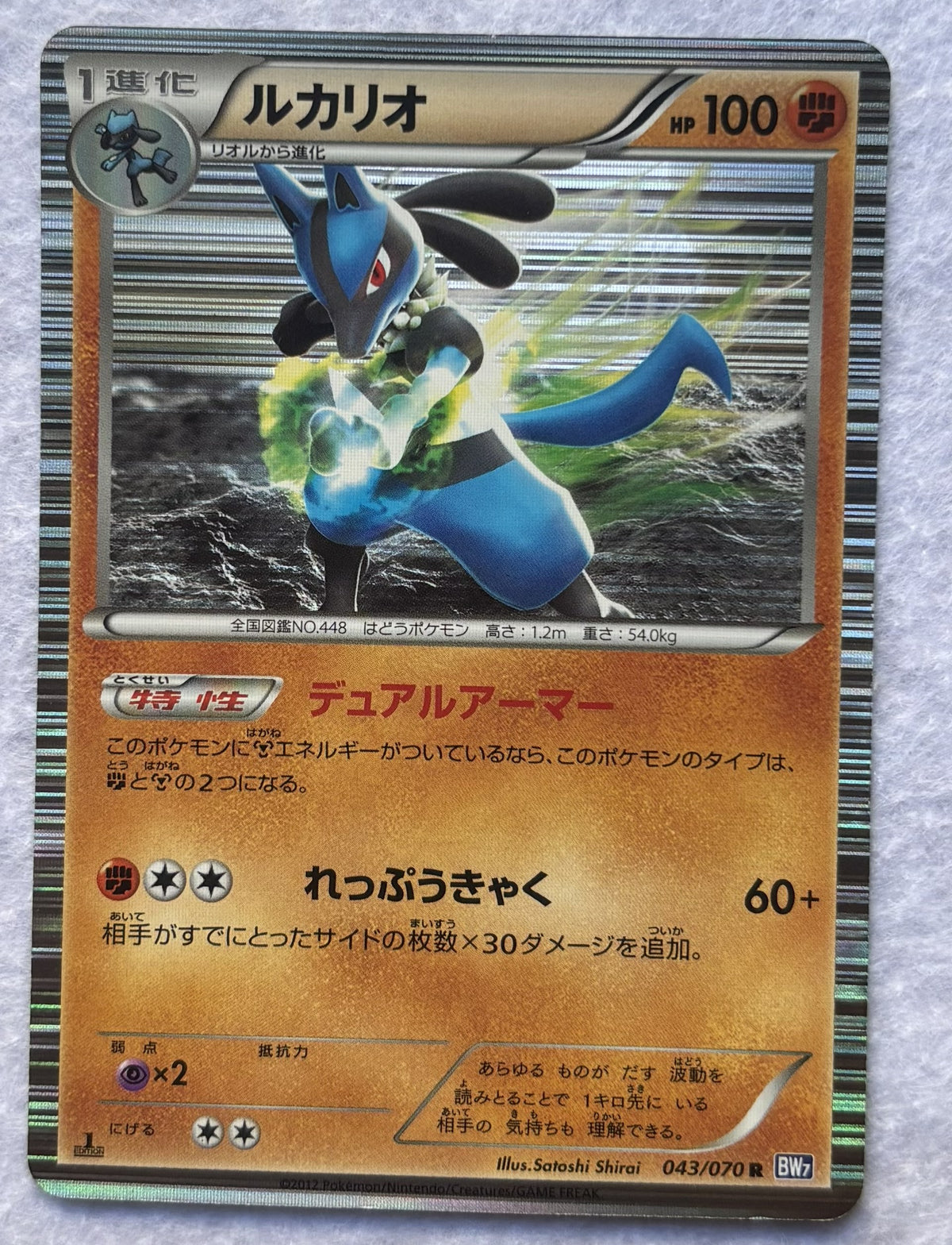Lot de 16 cartes Pokémon japonaises – type Combat – Lucario, Chelours, Lougaroc, Rhinastoc, Torterra