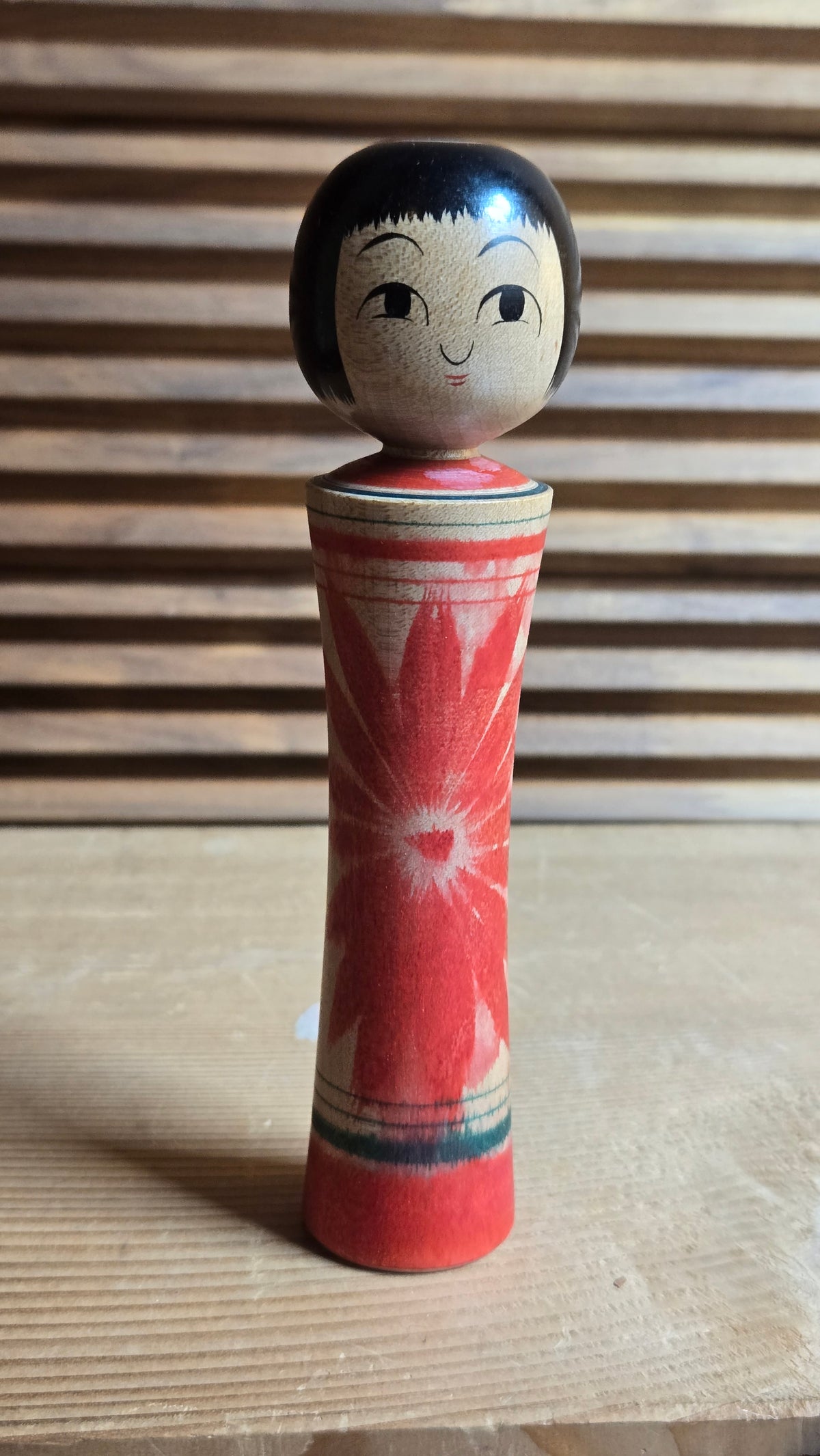 🎎 Kokeshi vintage Ginzan – rouge - petite